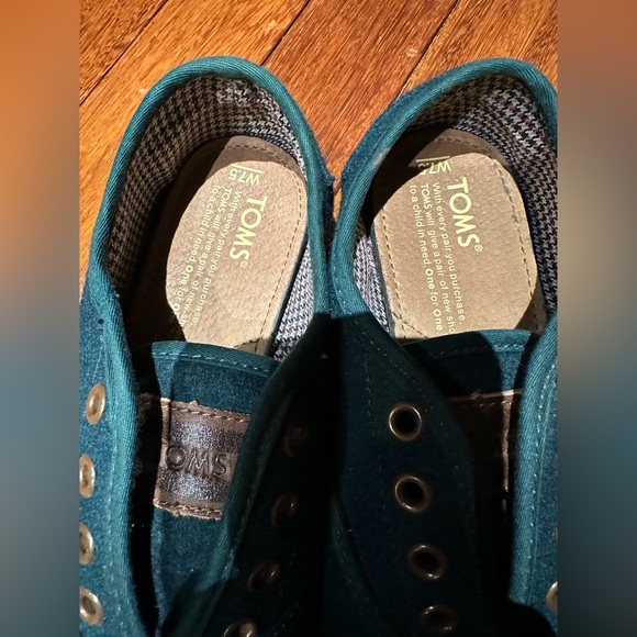 Dark teal Toms size 7.5 - Picture 4 of 6